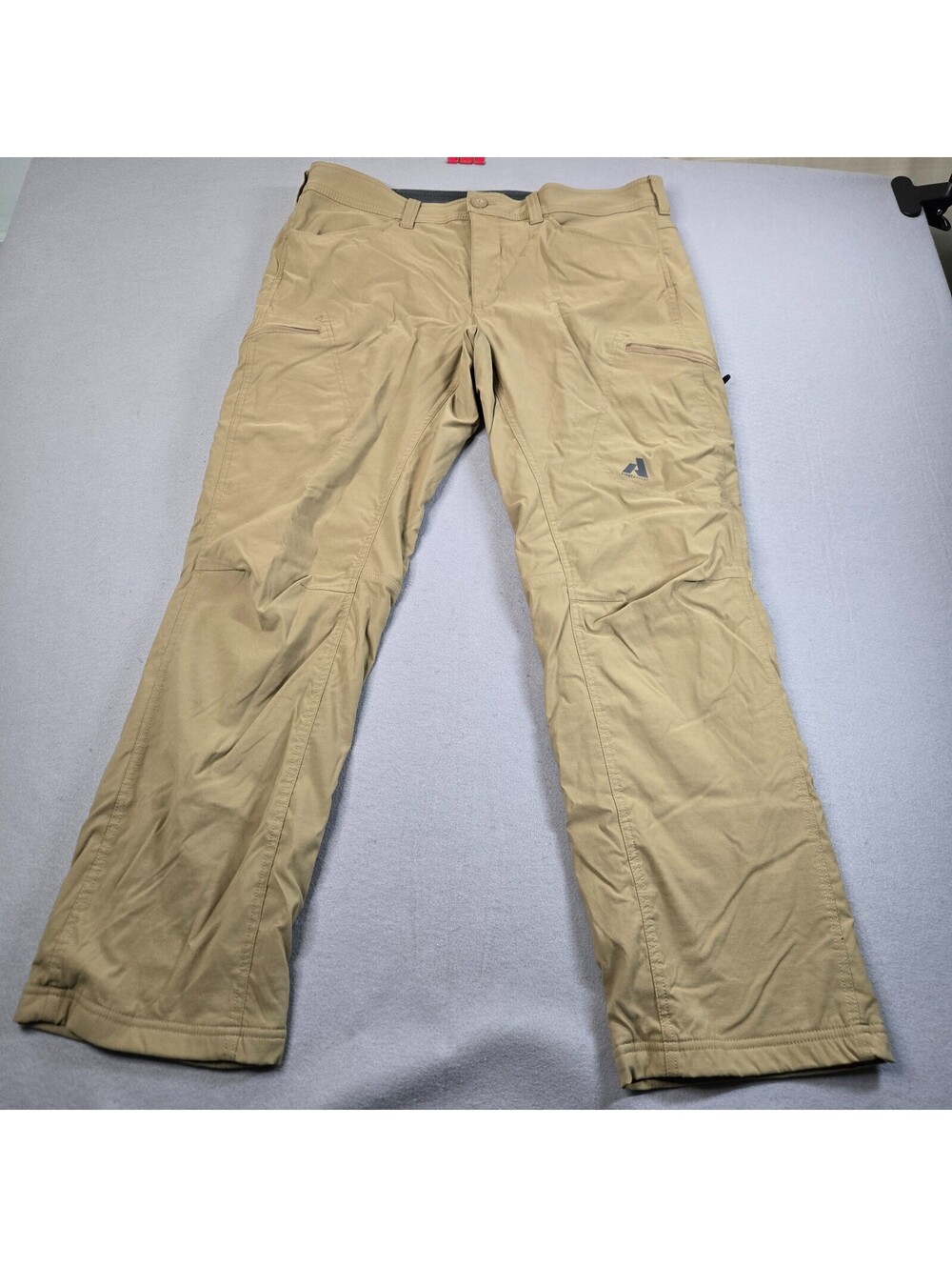 Eddie Bauer First Ascent Guide Pro Pants Fleece Lined Hiking Outdoor 38x32 Tan